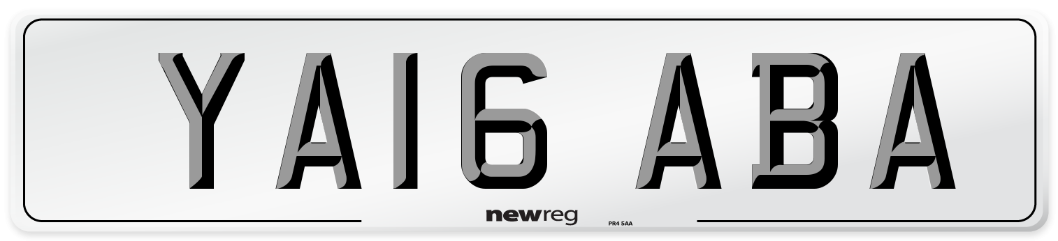 YA16 ABA Number Plate from New Reg